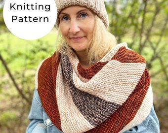 Stash Busting Shawl Knitting Pattern, Shawl Knitting Pattern, Knit Shawl Pattern, Shawl Pattern, Knitted Shawl Pattern, Knitting Pattern