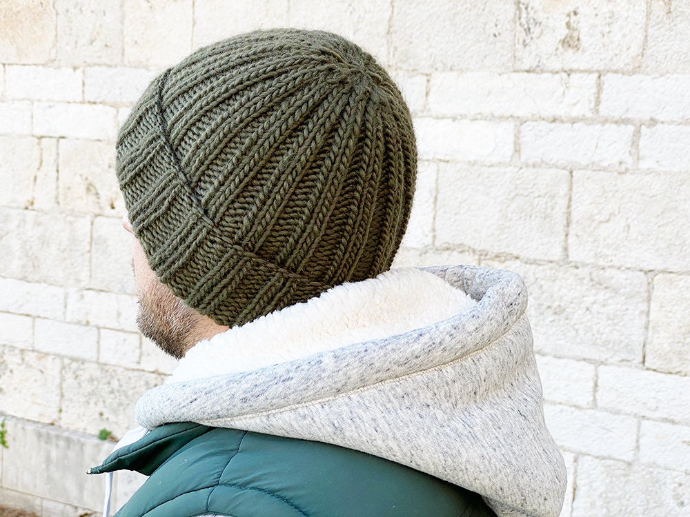 Mariner's Hat Knitting Pattern, Ribbed Beanie Hat Knitting Pattern ...