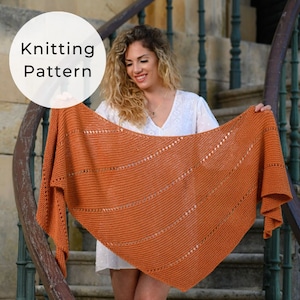 The Terpsichore Shawl Knitting Pattern, Asymmetrical Shawl Knitting Pattern, Shawl Pattern, Summer Shawl, Beach Shawl, Asymmetrical Shawl