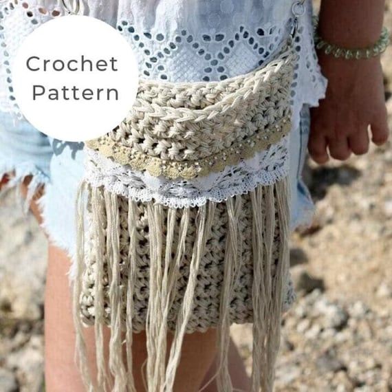 Crochet Fringe Bag Pattern Crochet bag pattern Fringe Bag Pattern Fringe Bag Crochet Pattern Summer bag pattern Bag pattern