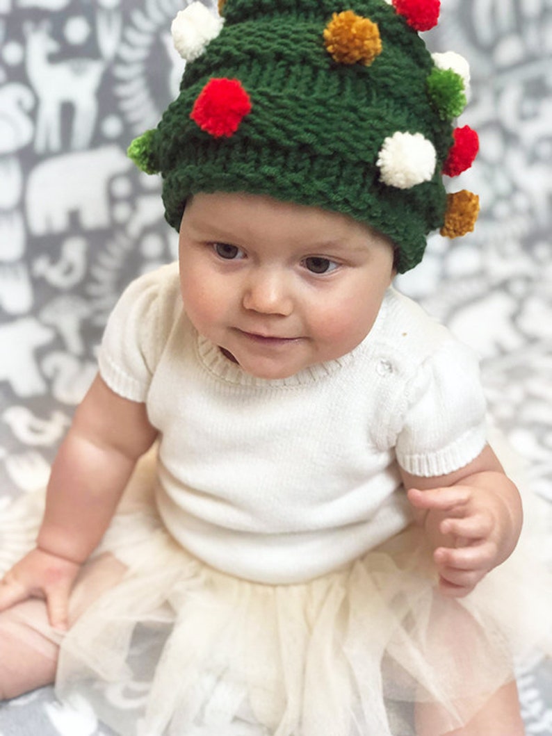 Baby Christmas Hat baby Christmas knit baby Christmas Etsy