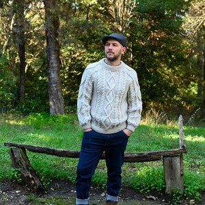 Men's Aran Sweater Pattern / Sweater Pattern / Men's Sweater Knitting Pattern / Cable Knit Sweater Pattern / Aran Sweater image 7