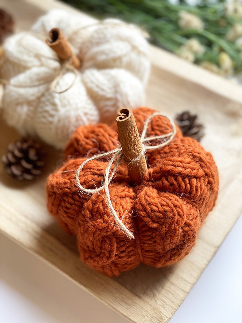 Cable Knit Pumpkin Knitting Pattern Pumpkin Pattern Pumpkin Etsy