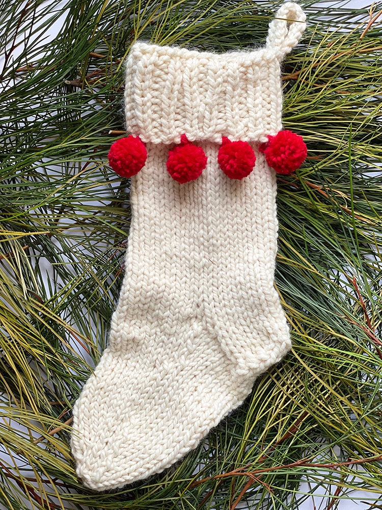 Christmas Stocking Knitting Pattern, Chunky Knit Christmas Stocking ...