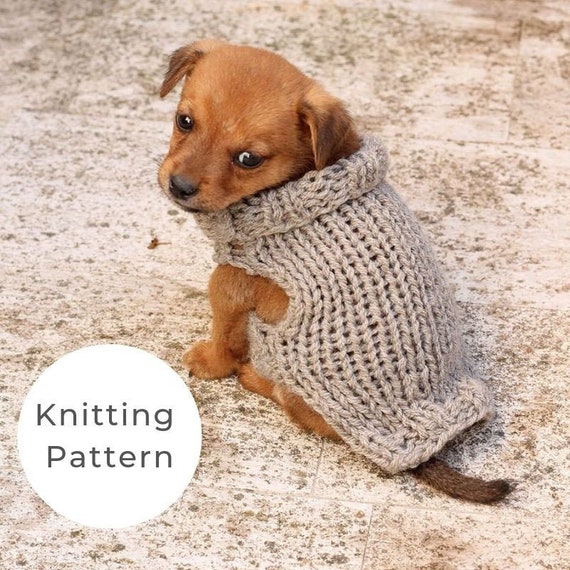 Puppy Sweater Knitting Pattern Dog Sweater Knitting Pattern Dog Sweater Pattern Dog Clothes Dog Jumper Pattern Puppy Sweater