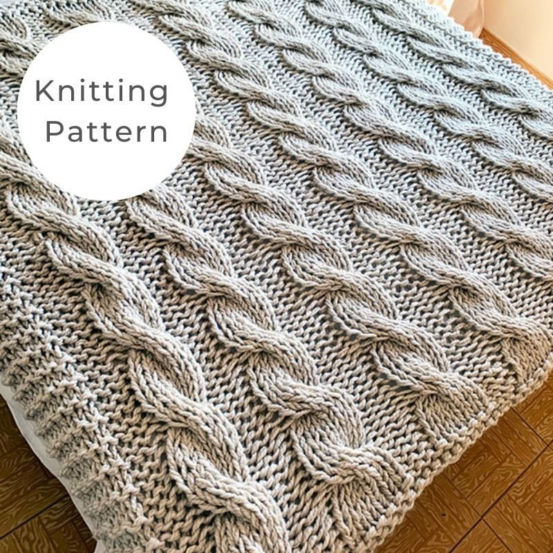 Chunky cable knit blankets hotsell