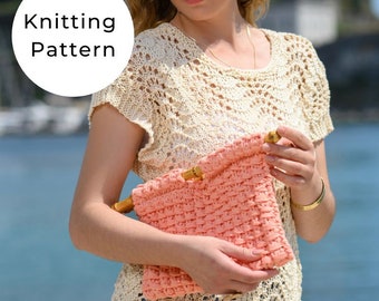Clutch bag knitting pattern / Clutch bag / Clutch bag pattern / Summer clutch DIY / Summer clutch pattern / Bag pattern