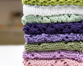 The Ton & Tea Dishcloth Collection (10 PDFs), Lace Dishcloth Knitting Patterns, Dishcloth Knit Patterns, Knitted Lace Dishcloths
