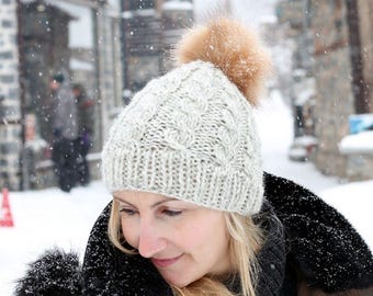 Cable Knit Hat Pattern, Cable Hat Knitting Pattern, Easy Cable Hat Pattern, Cable Knitting,