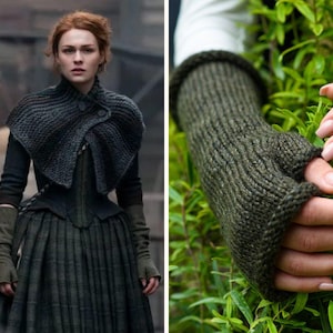 Fingerless Gloves Pattern / Outlander Knitting Pattern /  Fingerless mittens pattern / Outlander patterns / Outlander knits / Brianna