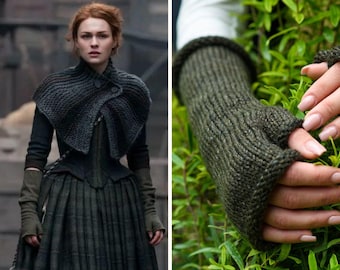 Outlander Strickanleitung / Fingerlose Handschuhe / Outlander Strickmuster / Outlander Strickmuster / Brianna