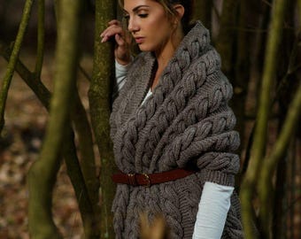 Cable Wrap Knitting Pattern / Outlander Patterns / Outlander / Wrap Pattern / Shawl Pattern / Cable Knit / Cable Knitting