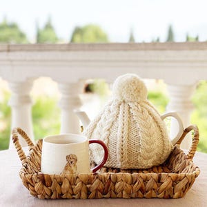 Cable Knit Tea Cosy Knitting Pattern, Tea Cosy Pattern, Tea Cosy UK, Tea Cosy Knitted Tea Cosy, Tea Cozies, Cable Knit,