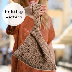 Japanese Knot Bag Knitting Pattern, Knitted Bag Pattern, Bag Pattern, Beach Bag Knitting Pattern, Summer Bag, Knot Bag, Knitted Knot Bag