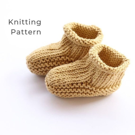 Easy knit baby booties sale