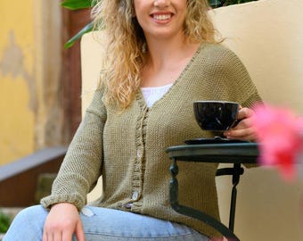 The Polyhymnia Cardigan Knitting Pattern, Cardigan Knitting Pattern, Knit Cardigan Pattern, Summer Cardigan, Knitted Cardigan, Knit Cardigan