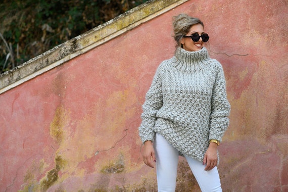 Oversized Chunky Knit Sweater Pattern, Thick Knit Sweater Pattern, Raglan Sweater Pattern, Oversized Sweater, Super Bulky Sweater,