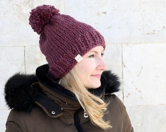 Strickmütze mit Pom Pom / Wintermütze Strickmuster / Strickmütze mit Pom Pom Strickmuster / Strickmütze mit Pom Pom / Beanie Strickmütze / Beanie