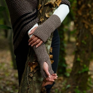 Patrón de tejido / Guantes sin dedos / Patrón de calentadores de muñeca / Calentadores de muñeca de Claire de Outlander / Patrón de tejido de Outlander / Outlander