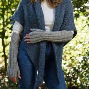 Fingerless Gloves Knitting Pattern / Knitting Pattern /  Fingerless Mittens Pattern / Long Gloves / Fingerless Mitts