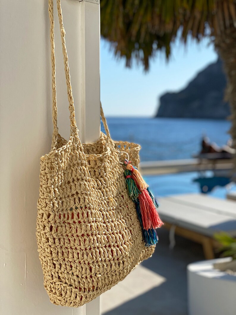 Beach Bag Crochet Pattern Raffia Bag Crochet Pattern Beach | Etsy