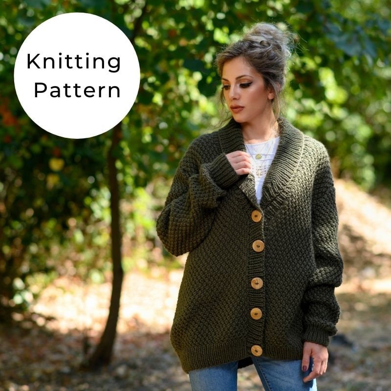stitch big cardigan【NOT CONVENTIONAL】 Irish Moss Stitch Cardigan Knitting Pattern, Easy Cardigan