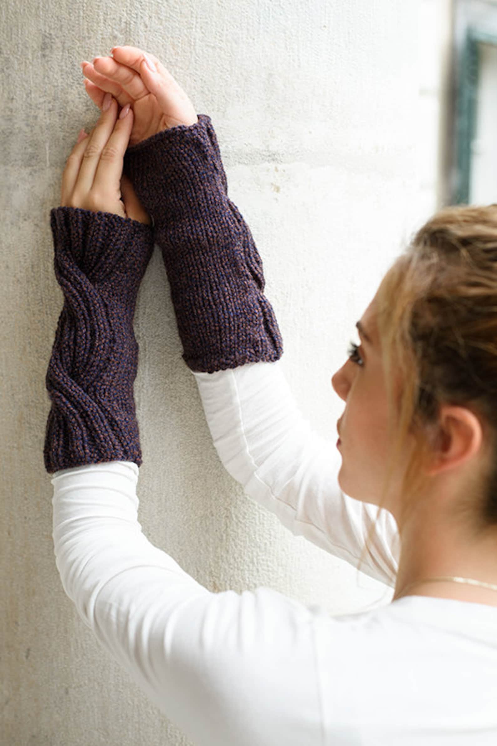 Cable Knit Wrist Warmers Pattern / Wrist Warmers Pattern / Arm Etsy
