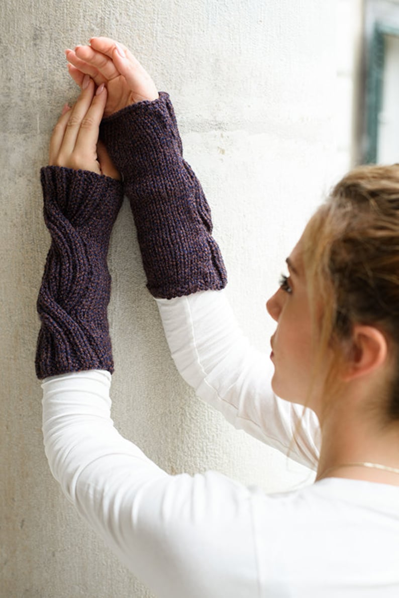 Cable Knit Wrist Warmers Pattern / Wrist Warmers Pattern / Arm Etsy