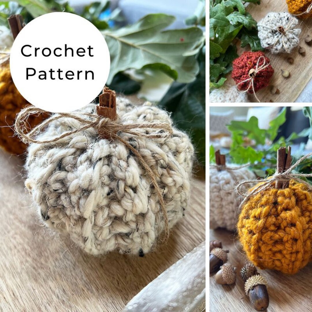 Pumpkin Crochet Pattern, Ribbed Crochet Pumpkin, Single Crochet Ribbed ...