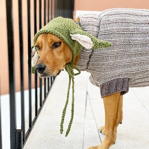Dog sweater knitting pattern, Baby Yoda pattern, dog sweater pattern, knitting pattern, dog clothes, dog jumper pattern image 7