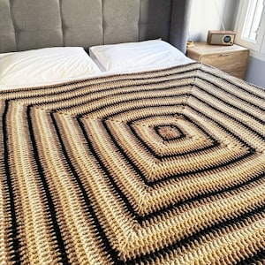 Granny Square Blanket Pattern, Crochet Blanket, Granny Square Blanket Crochet Pattern, Beginner Blanket Pattern, Granny Square Throw Pattern