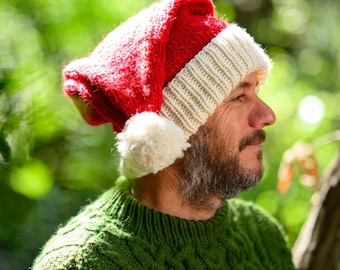 Santa Hat Knitting Pattern / Christmas Hat Pattern / Santa Hat Pattern 7 Sizes / Santa Hat Pattern / Easy Knitting Pattern / Hat Pattern
