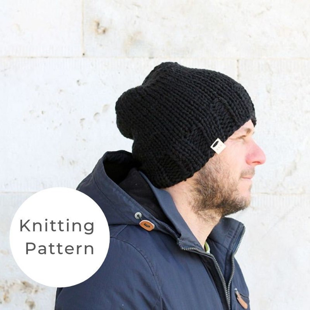 Knitting Pattern / Men's Hat Pattern / Men's Knit Hat / Simple Hat