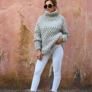 Oversized Chunky Knit Sweater Pattern, Thick Knit Sweater Pattern, Raglan Sweater Pattern, Oversized Sweater, Super Bulky Sweater, image 6