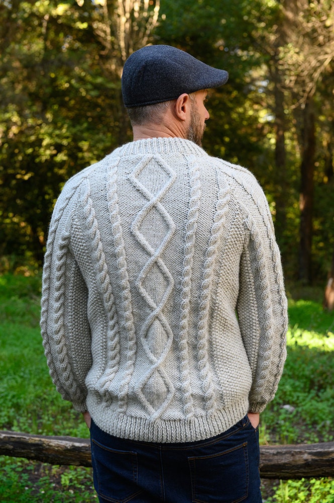 90's Fishermans knit アランニット ケーブルニット 生成 - メルカリ
