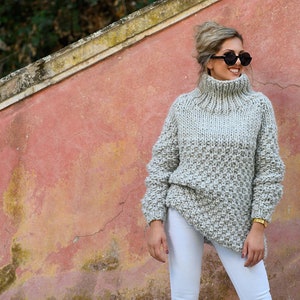 Oversized Chunky Knit Sweater Pattern, Thick Knit Sweater Pattern, Raglan Sweater Pattern, Oversized Sweater, Super Bulky Sweater, image 3