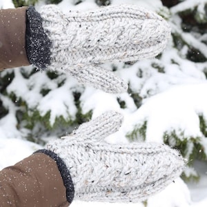 Stricken mit Zopfmuster, Strickmuster mit Zopfmuster, Anleitung für Fäustlinge mit Zopfmuster, Stricken mit Zopfmuster