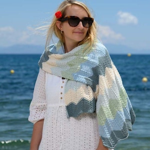 Sea Glass Shawl Knitting Pattern, Shawl Pattern, Shawl Wrap, Shawl Knitted, Wrap Pattern, Wraps And Shawls