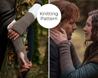 Knitting Pattern / Fingerless Gloves / Wrist Warmers Pattern / Outlander Claire's Wrist Warmers / Outlander Knitting Pattern / Outlander