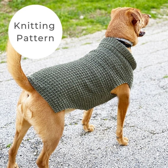 Medium Dog Pullover, Knitted Dog Sweater