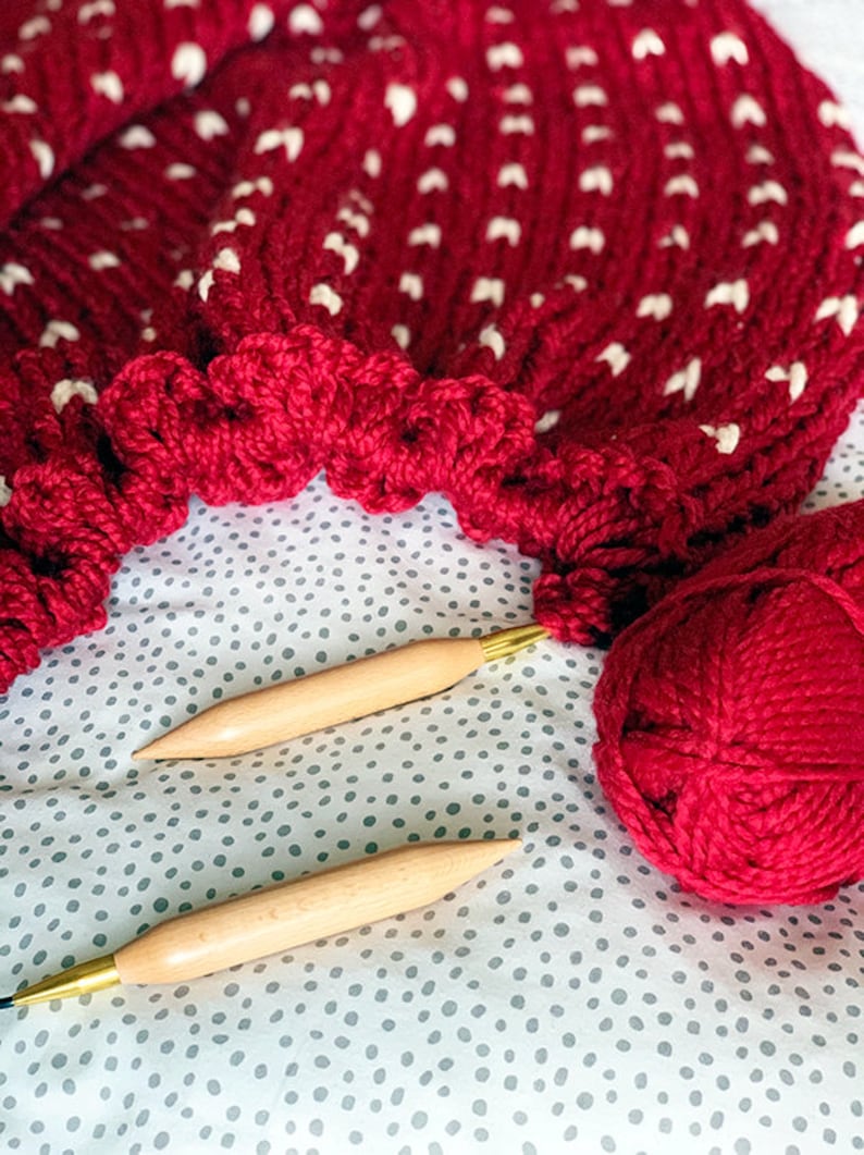 Christmas Throw Blanket Knitting Pattern Chunky Knit Blanket Etsy