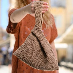 Japanse knoop tas breipatroon, gebreide tas, gebreide tas, gebreide tas, breipatroon, strandtas, zomertas, gebreide tas, gebreide tas, strandtas