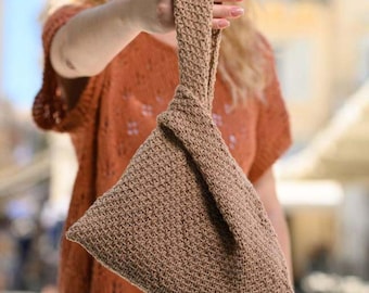 Japanese Knot Bag Knitting Pattern, Knitted Bag Pattern, Bag Pattern, Beach Bag Knitting Pattern, Summer Bag, Knot Bag, Knitted Knot Bag