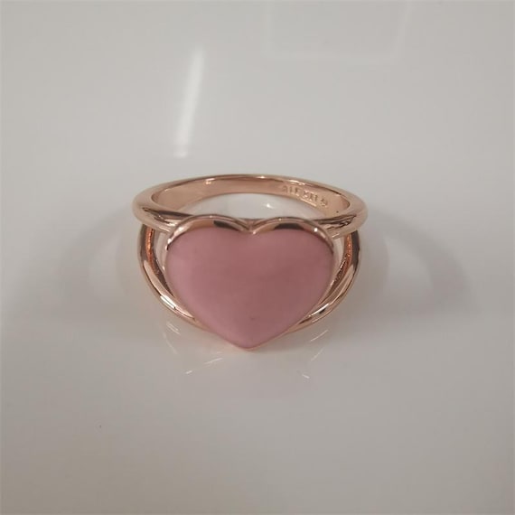 Bague décorative coeur rose pandora tourbillonnant France