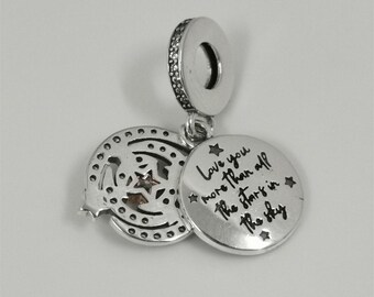 Pandora Two-tone Shooting Star Double Dangle Charm