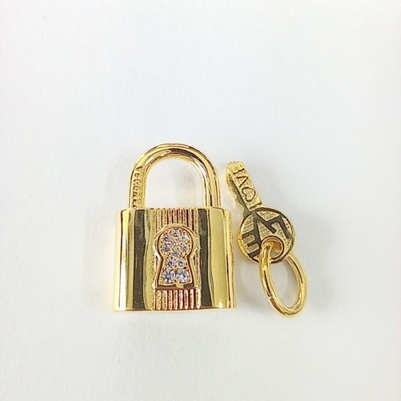 Pandora Gold Padlock Key Dangle Charm Pendant - Etsy