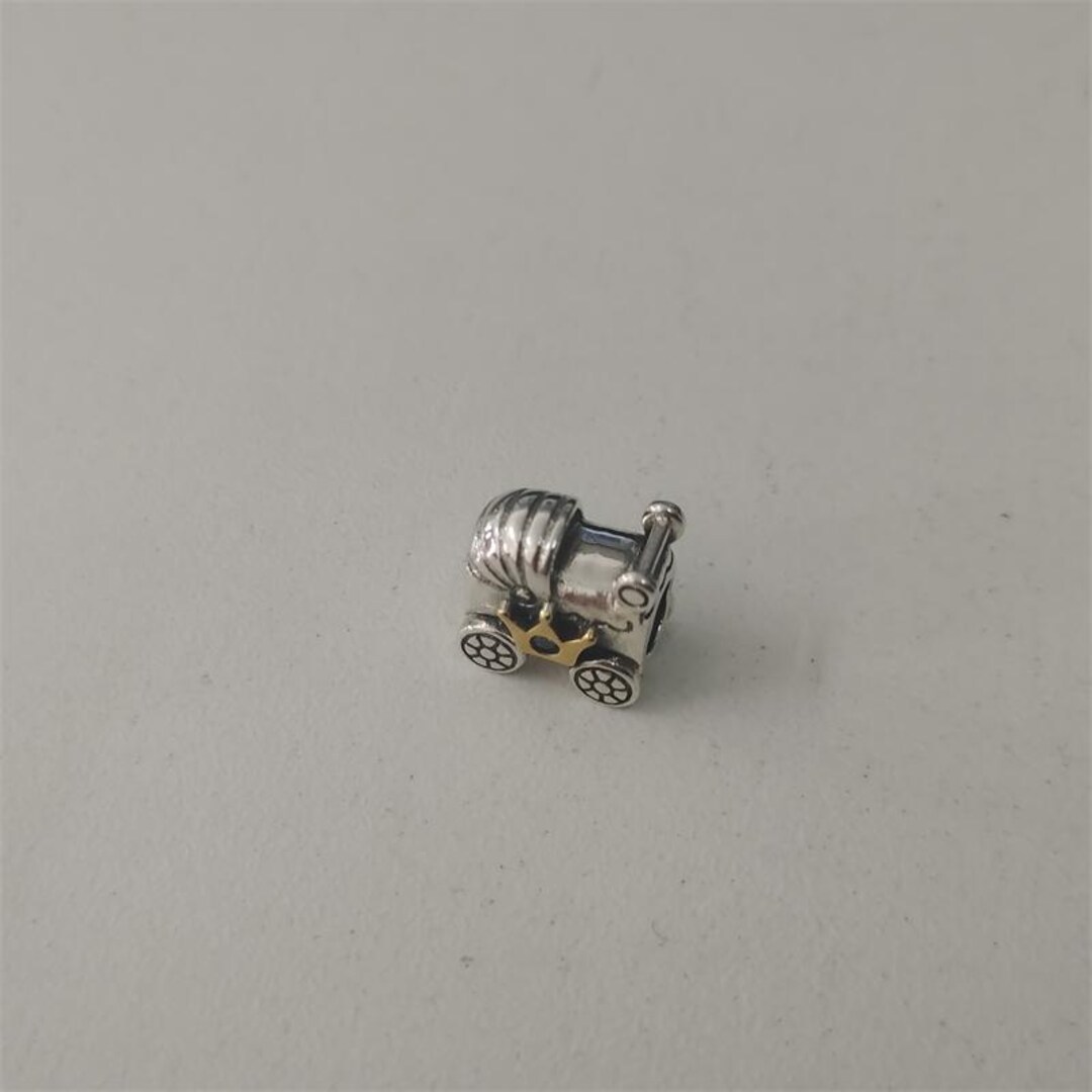 Pandora Silver 14ct Gold Royal Baby Carriage Cz Charm - Etsy