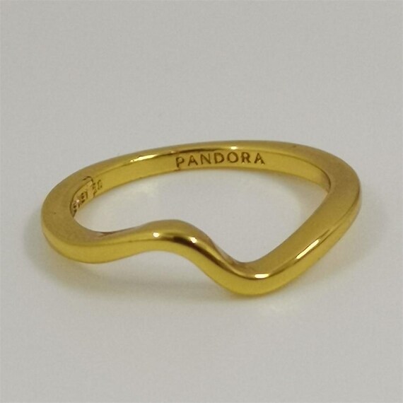 Pandora Golden Polished Wave Ring Ireland