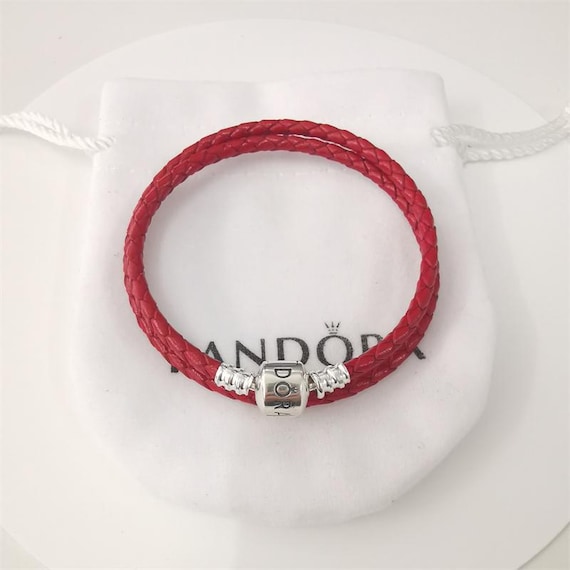 PANDORA レッド編み込みブレスレット PANDORA レッド編み込みブレスレット - メルカリ