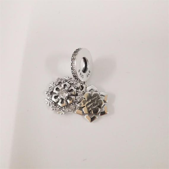 Pandora Sparkling Snowflake Double Dangle Charm